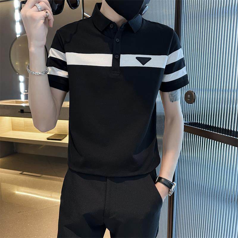 Polo "Linear Dynamic" Slim Fit in Tessuto Tecnico Traspirante a Micro-Righe