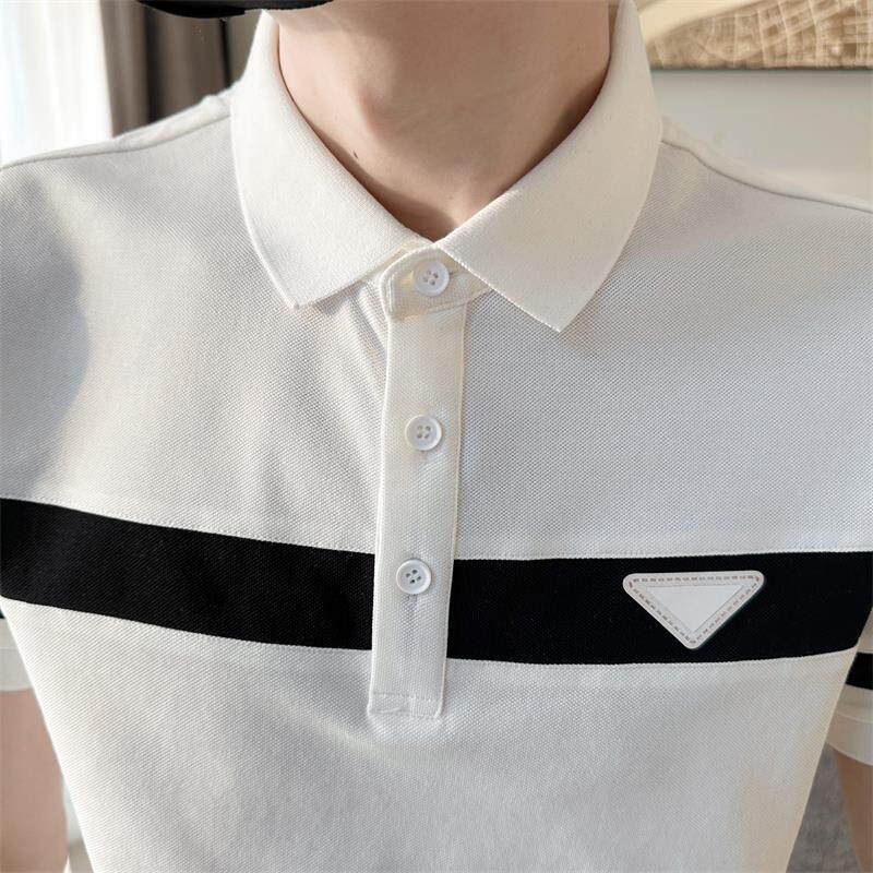Polo "Linear Dynamic" Slim Fit in Tessuto Tecnico Traspirante a Micro-Righe