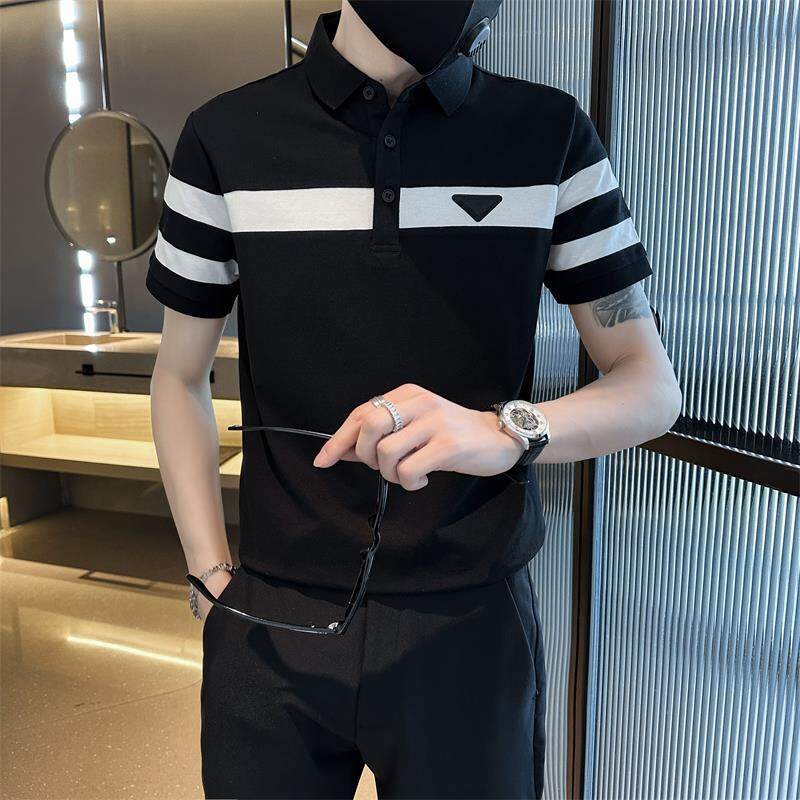 Polo "Linear Dynamic" Slim Fit in Tessuto Tecnico Traspirante a Micro-Righe