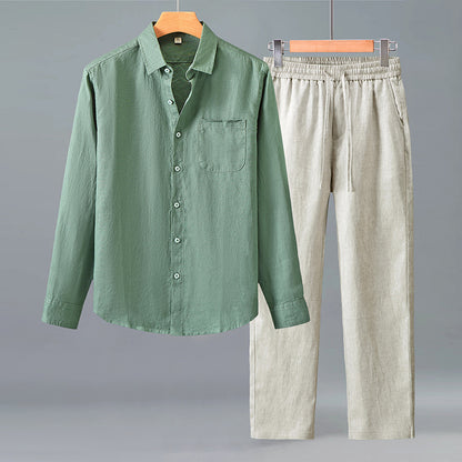 Completo Urban Zen 2026: Camicia in 100% Lino e Pantaloni coordinati