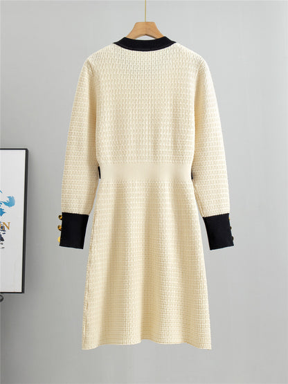 Abito Mid-Length in Maglia a Costine