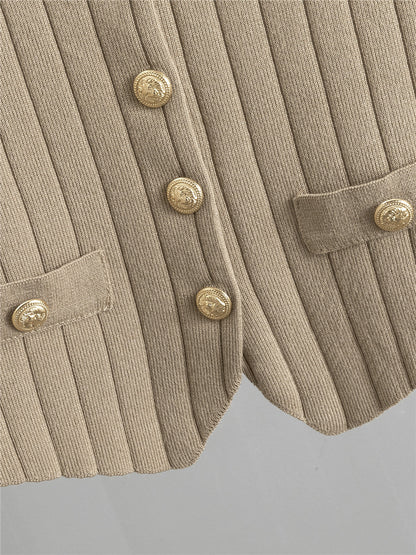 Completo Casual Pantalone Pleated Knit