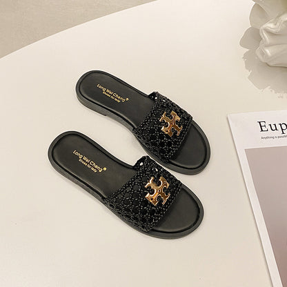 Sandalo Flatform Braided Elegance