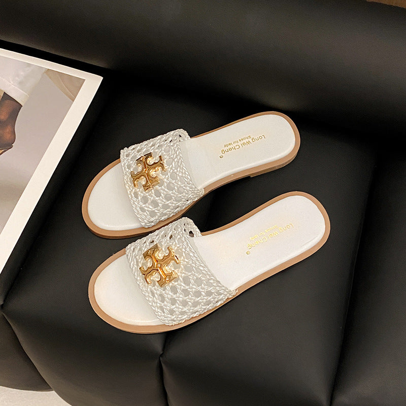 Sandalo Flatform Braided Elegance