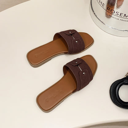 Sandalo Flat Casual Cowhide