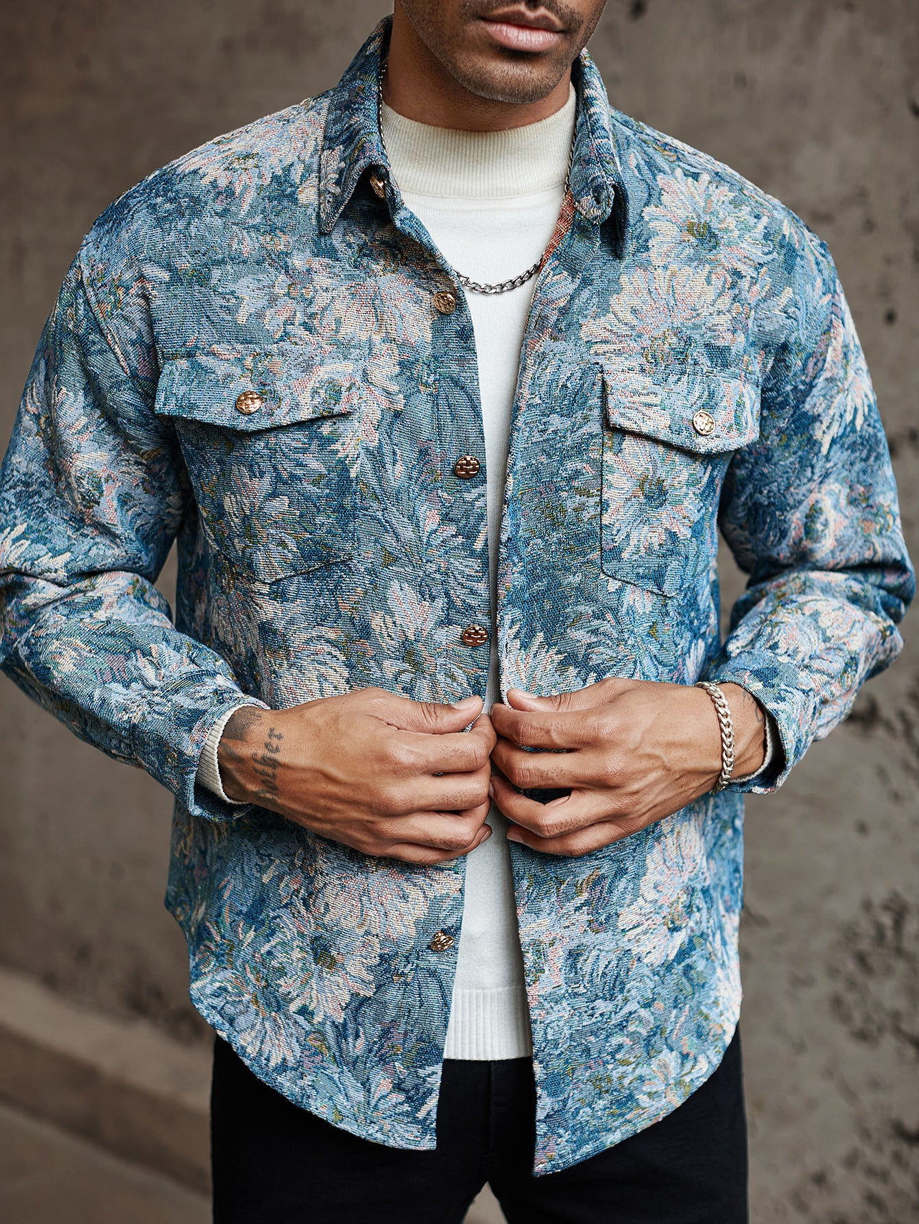 Giacca Corduroy American Retro Jacquard