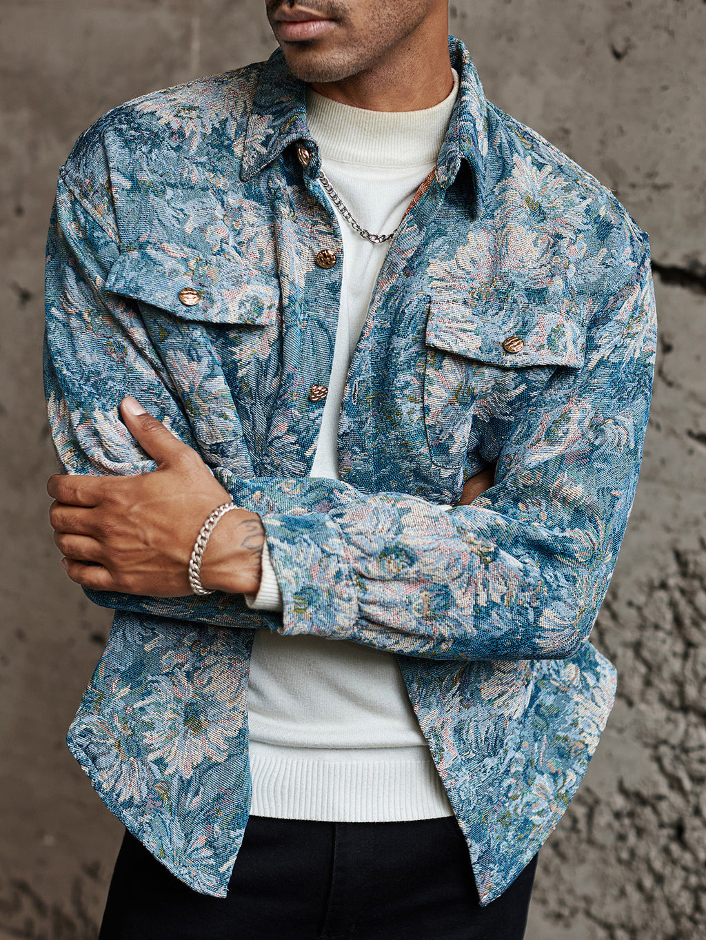 Giacca Corduroy American Retro Jacquard