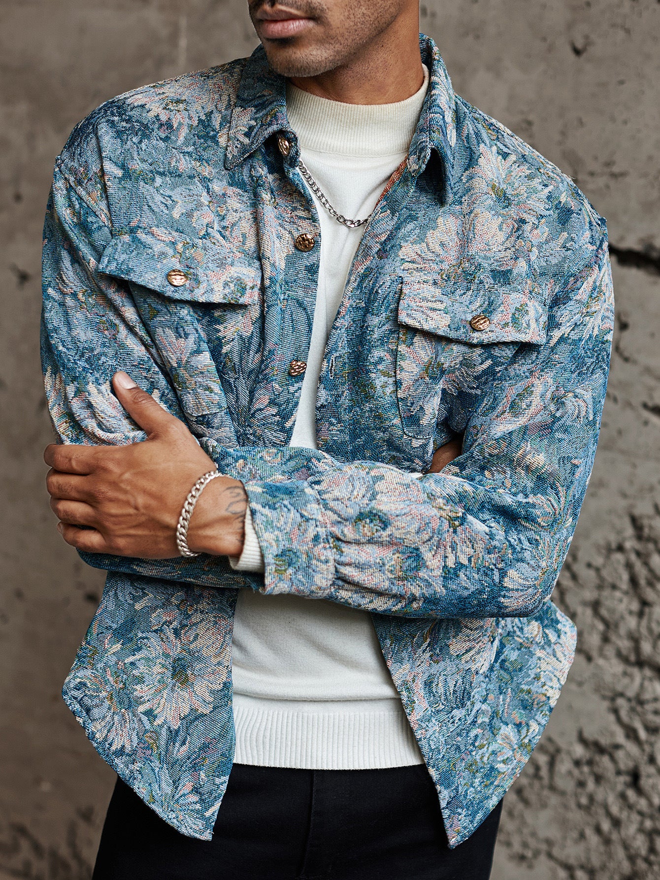 Giacca Corduroy American Retro Jacquard