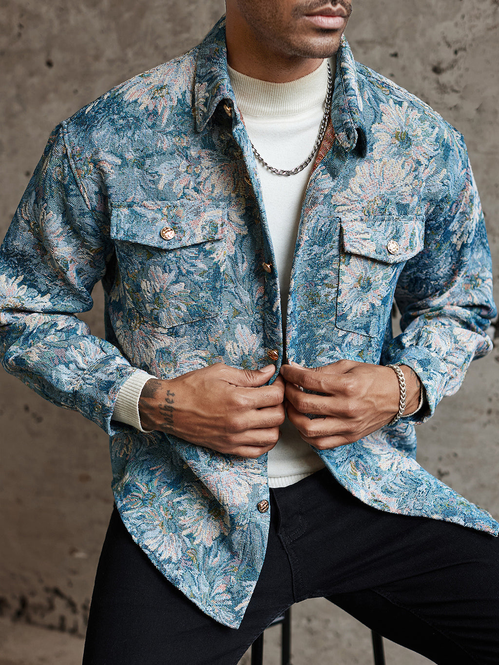 Giacca Corduroy American Retro Jacquard