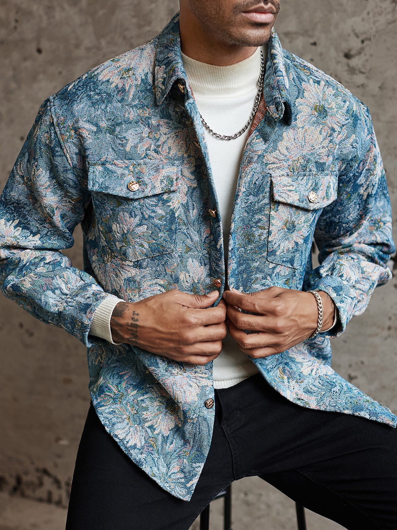 Giacca Corduroy American Retro Jacquard