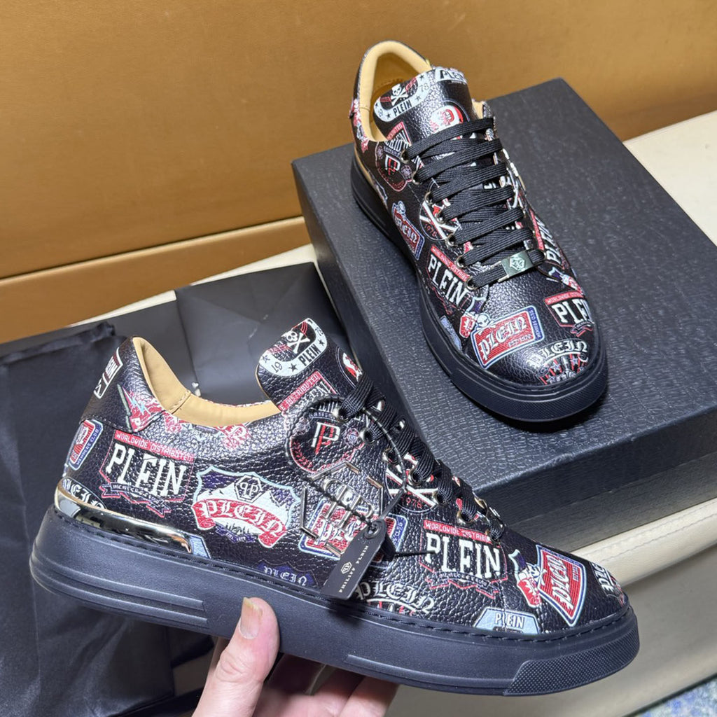 Philipp Plein Lo-Top "Hexagon" Patches