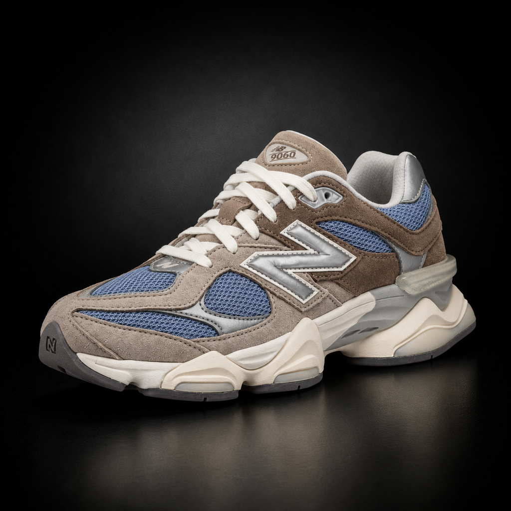 New Balance 9060 - Edizione Speciale Taupe, Blue & Silver