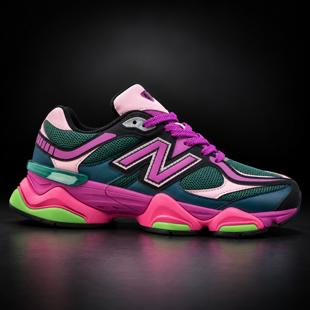 New Balance 9060 - Edizione Speciale Multi-Color Neon (Pink, Teal & Green)