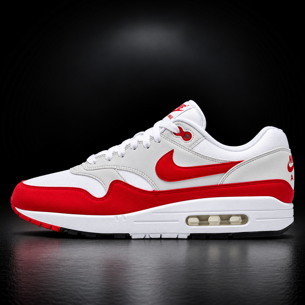 Nike Air Max 1 - Edizione Iconica White & University Red