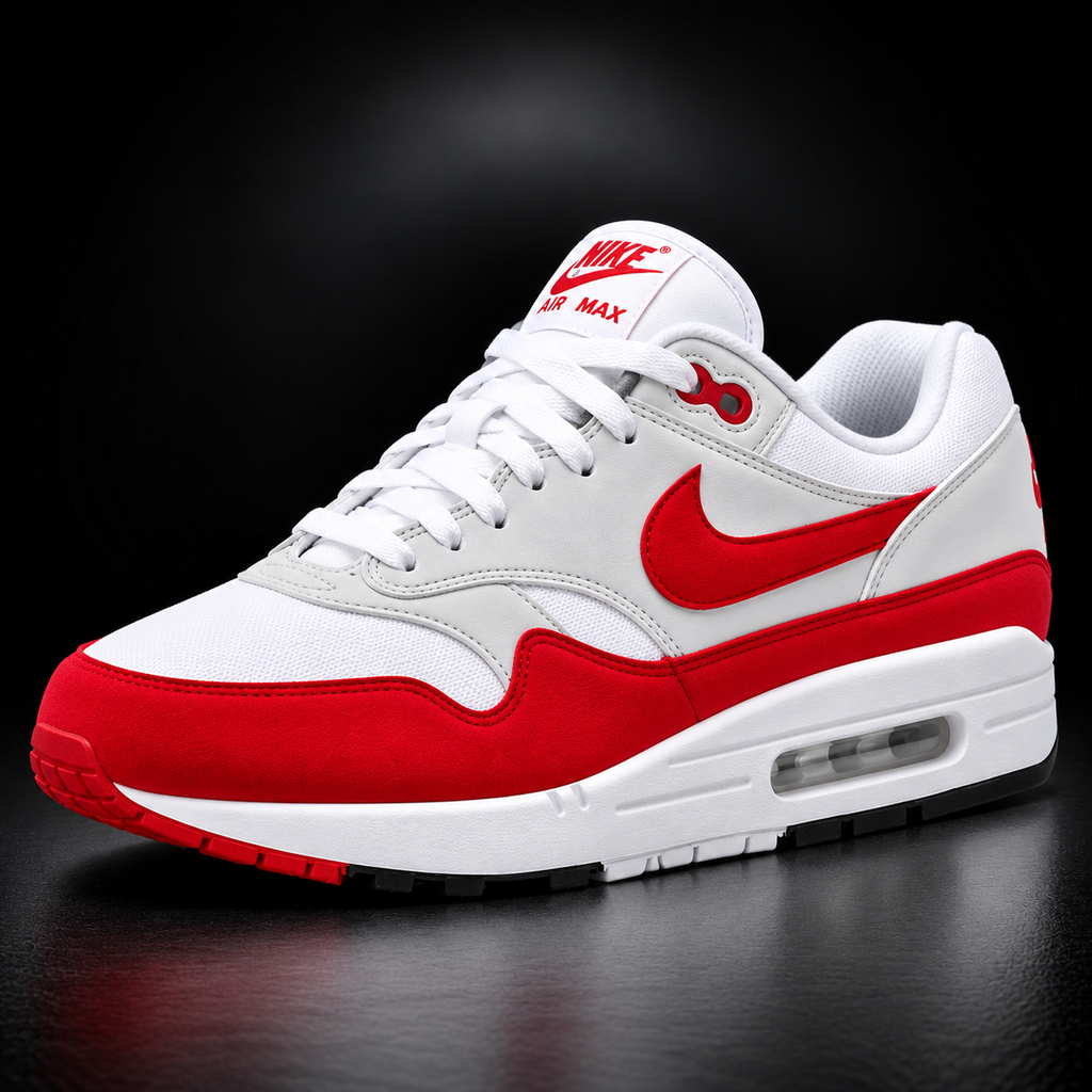 Nike Air Max 1 - Edizione Iconica White & University Red