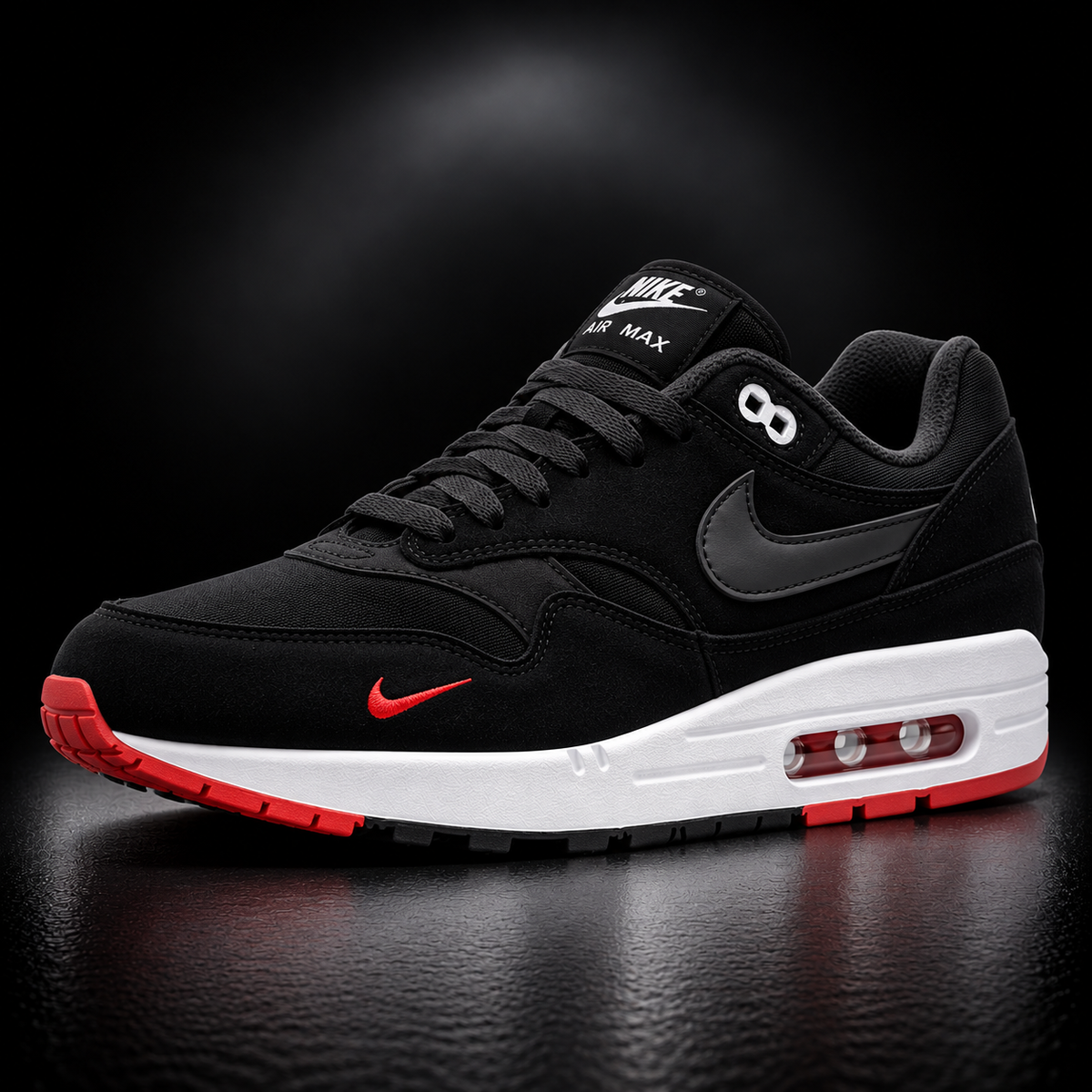 Nike Air Max 1 - Edizione Speciale Black, White & Red Accent