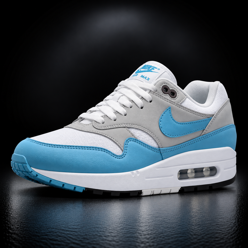 Nike Air Max 1 - Edizione Speciale White, Grey & University Blue