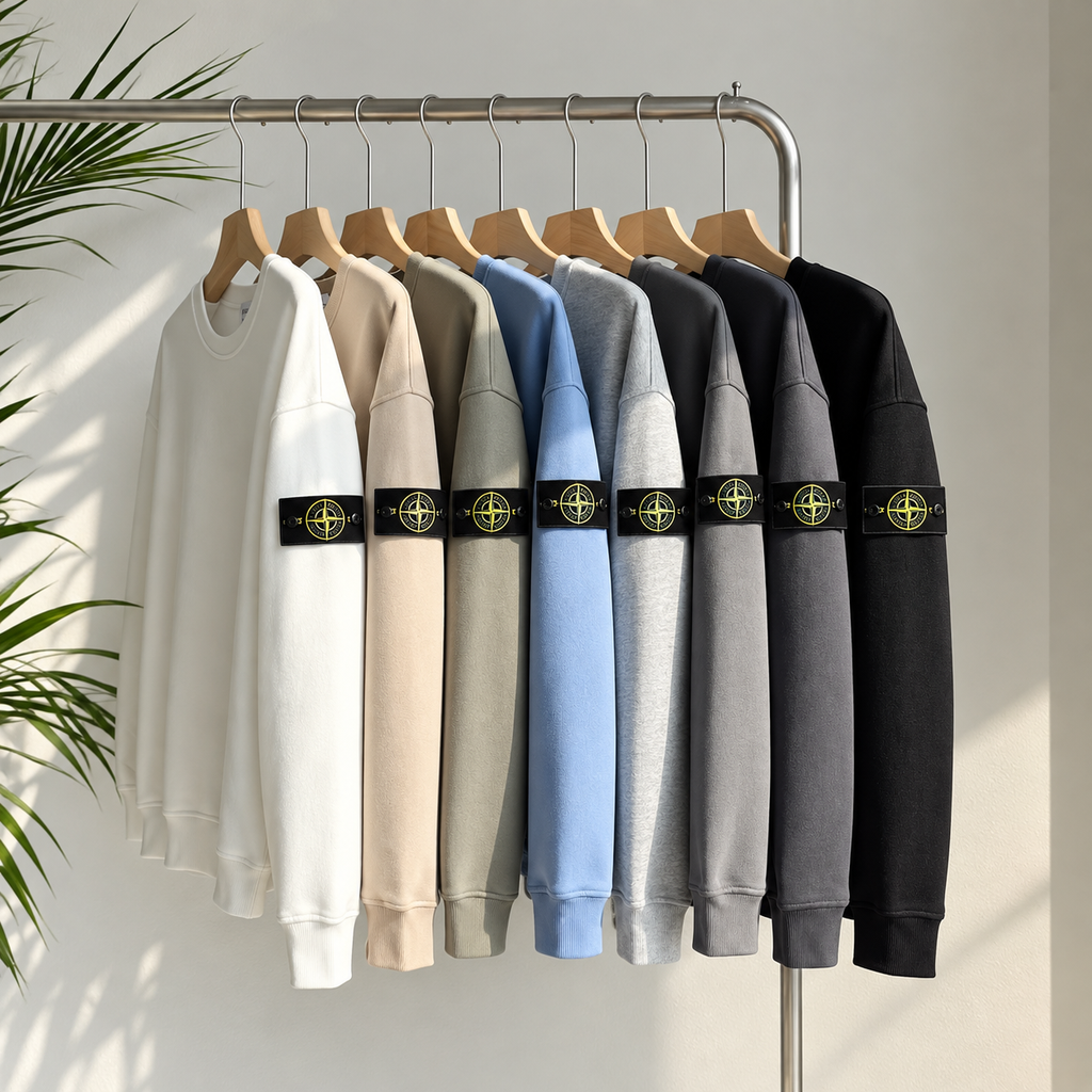 Stone Island – Felpa Essential in Cotone