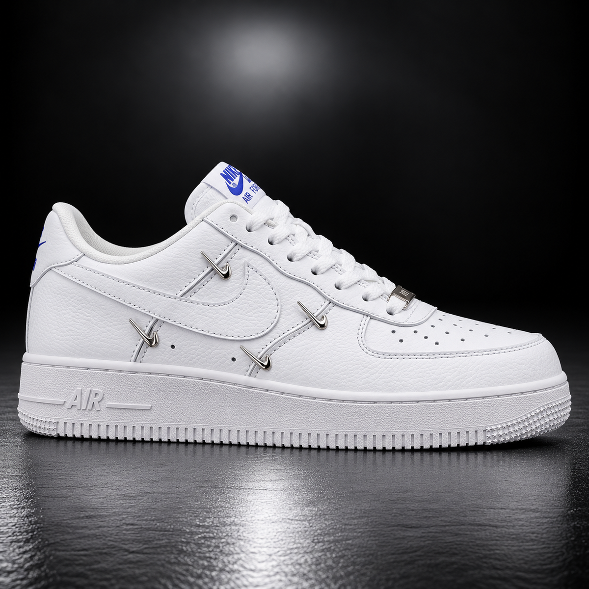 Air Force 1 White Metallic Swoosh