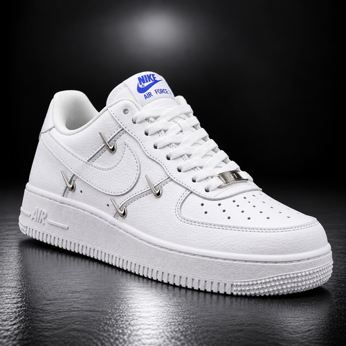Air Force 1 White Metallic Swoosh