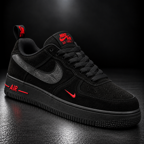 Air Force 1 Black & Red