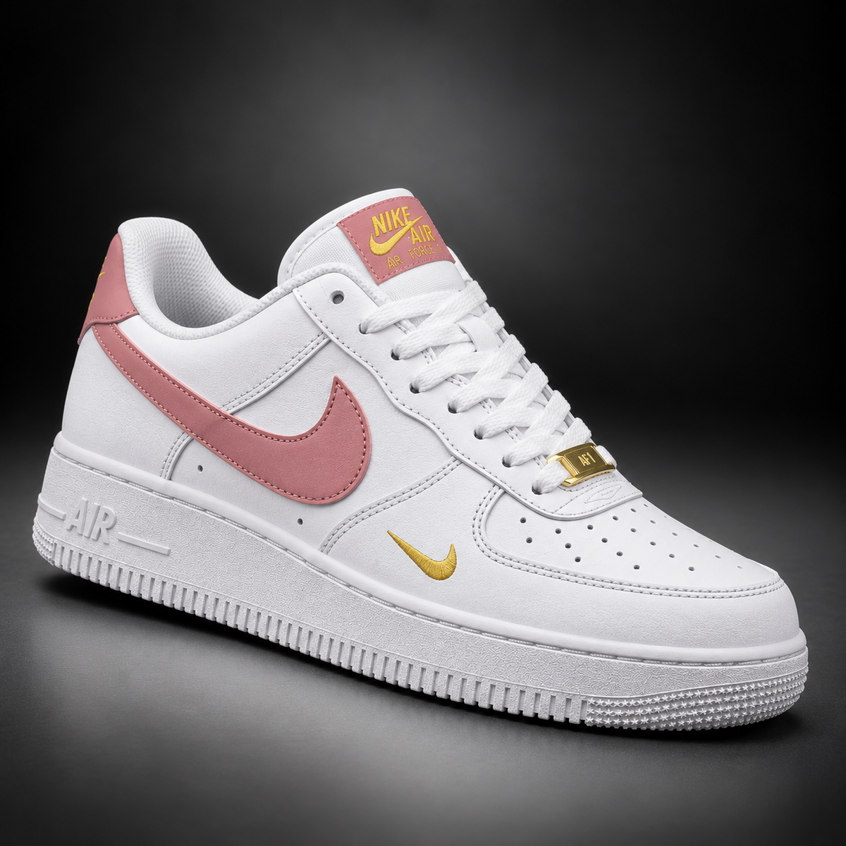 Air Force 1 White Pink Gold