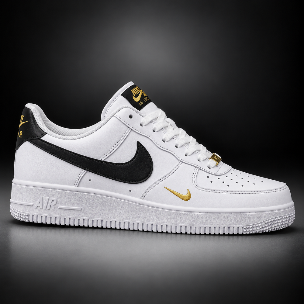 Air Force 1 White Black Gold