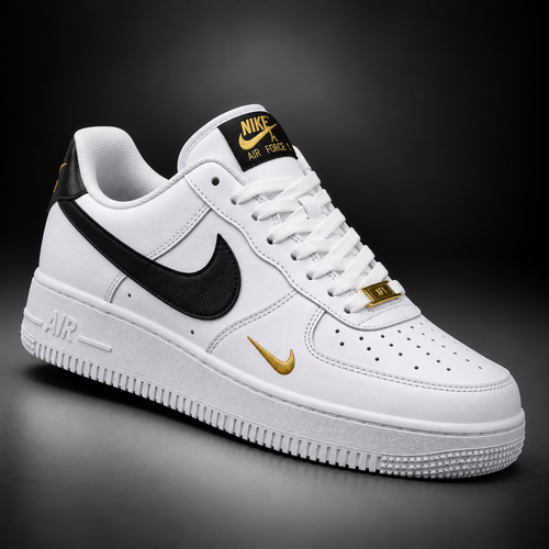 Air Force 1 White Black Gold