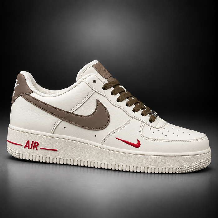 Air Force 1 White Brown & Red