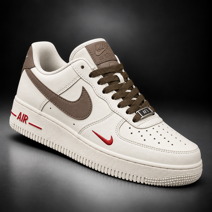 Air Force 1 White Brown & Red