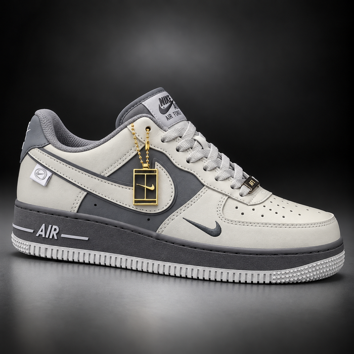 Air Force 1 Grey & Cream Gold