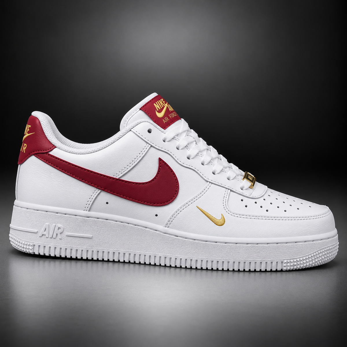 Air Force 1 White Red Gold