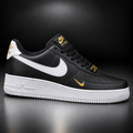 Air Force 1 Black White Gold