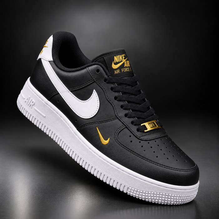 Air Force 1 Black White Gold