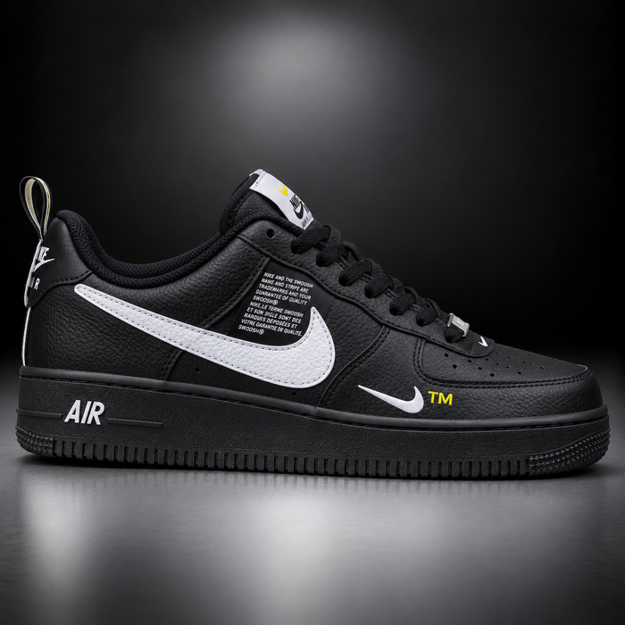 Air Force 1 Black & White – Yellow Detail