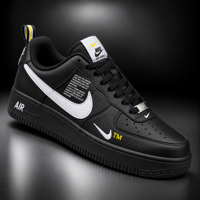 Air Force 1 Black & White – Yellow Detail