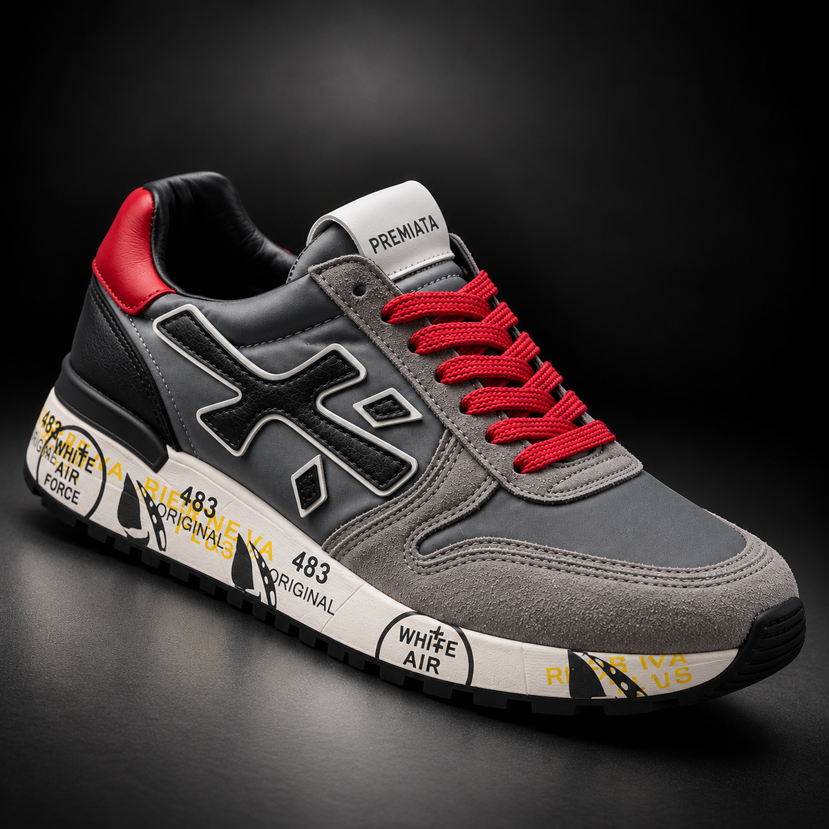 Premiata Grey & Red