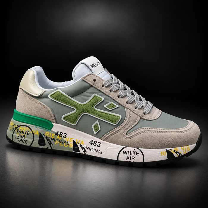 Premiata Sage Green & Cream