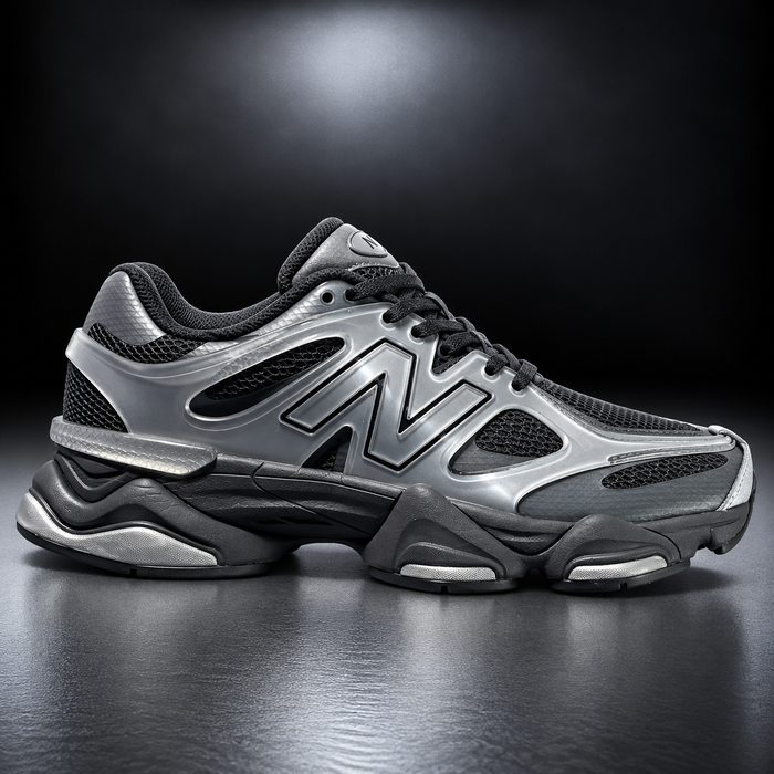 New Balance 9060 X Silver Metallic Black Cement