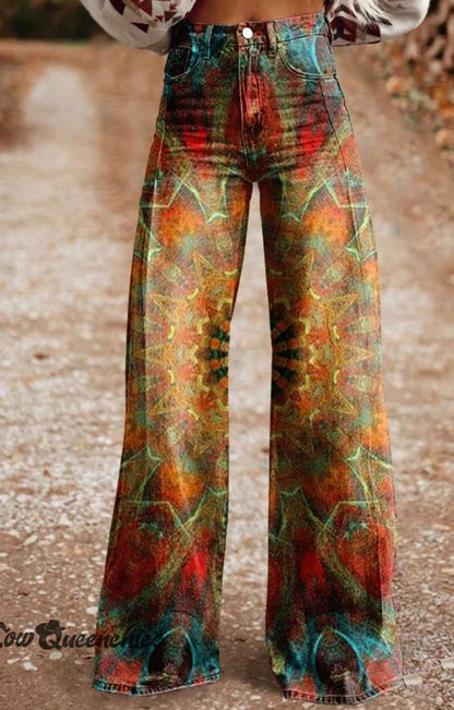 Jeans Wide-Leg "Imitation Jeans" in Tessuto Light-Poly