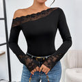 Jumpsuit "Private Socialite" in Milk Cotton con Dettagli Lace e Taglio Slim Fit