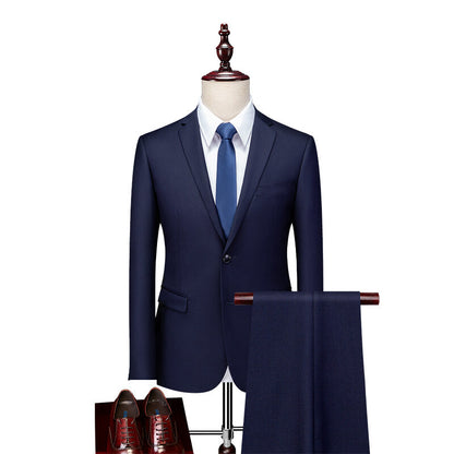 Completo Due Pezzi Slim Fit con Notch Lapel e Struttura Anti-Piega