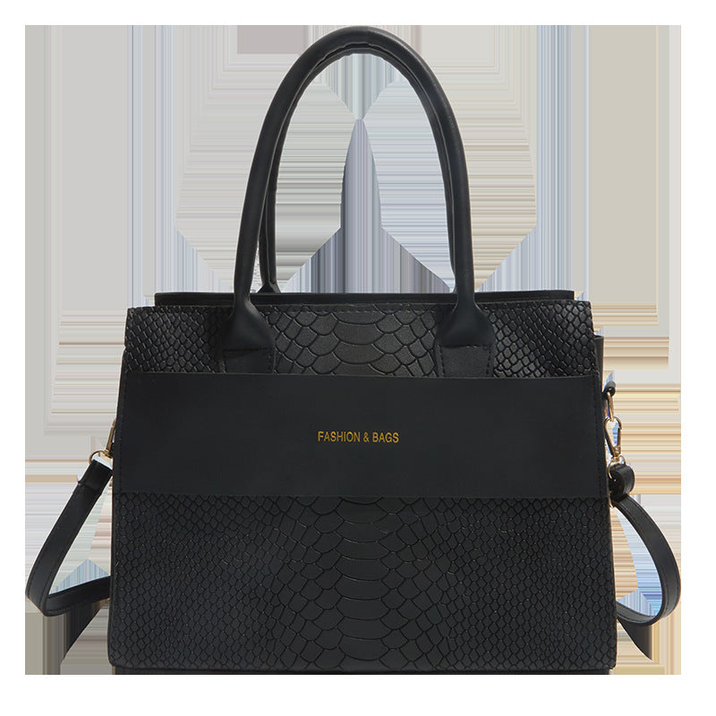 Borsa Crossbody "Crocodile Pattern" Horizontal Square con Chiusura Safe-Zip