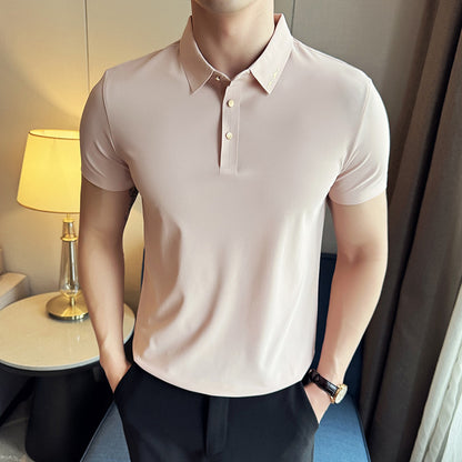 Polo "Metropolitan Essential" Slim Fit in Cotone Traspirante e Finitura No-Iron