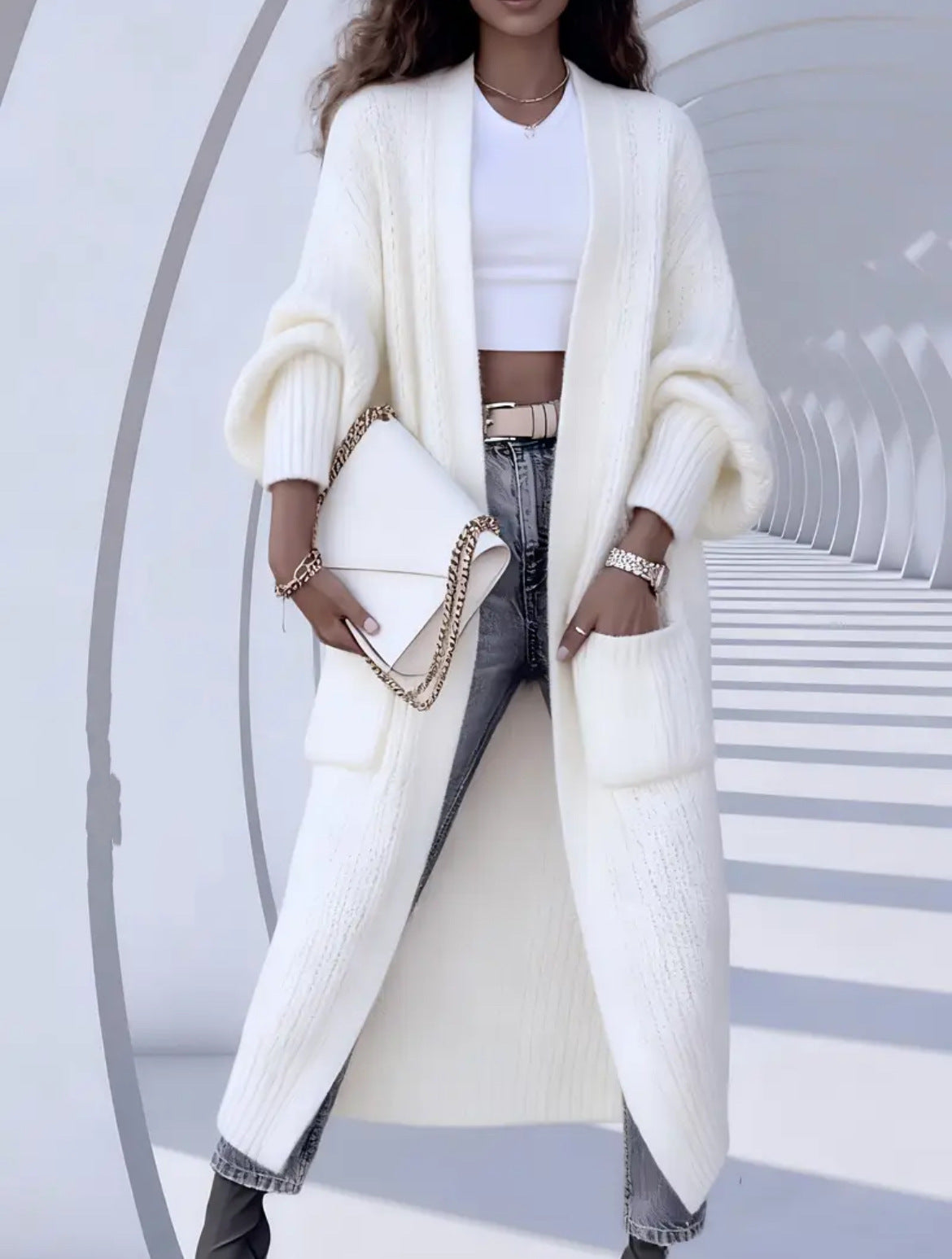 Abbraccio Cozy: Cardigan Over-Knit 2026