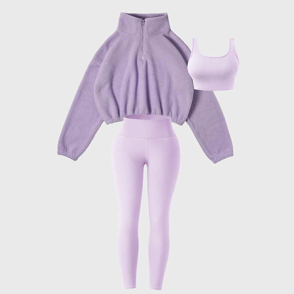 Completo Sportivo 3 Pezzi Quick-Dry con Bra Integrato