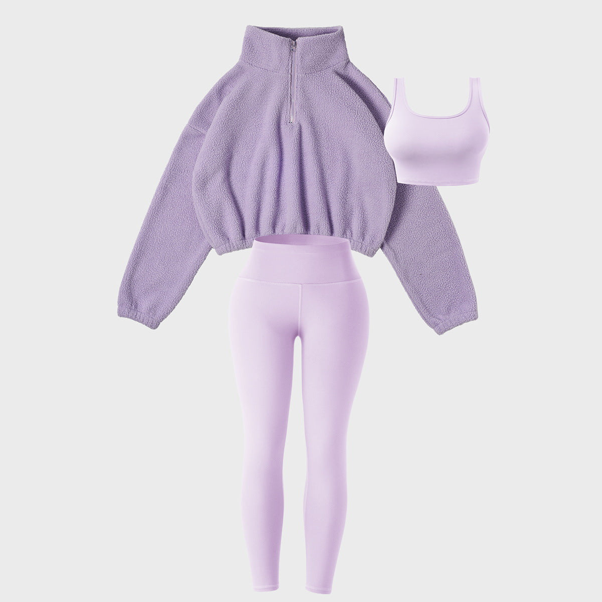 Completo Sportivo 3 Pezzi Quick-Dry con Bra Integrato