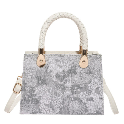 Borsa "Street Trend" Horizontal Square con Dettagli Splicing e Chiusura Safe-Zip