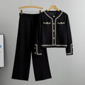 Completo Casual Pantalone Striped Topstitch Knit