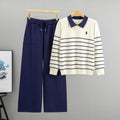 Completo Casual Pantalone Embroidered Portrait